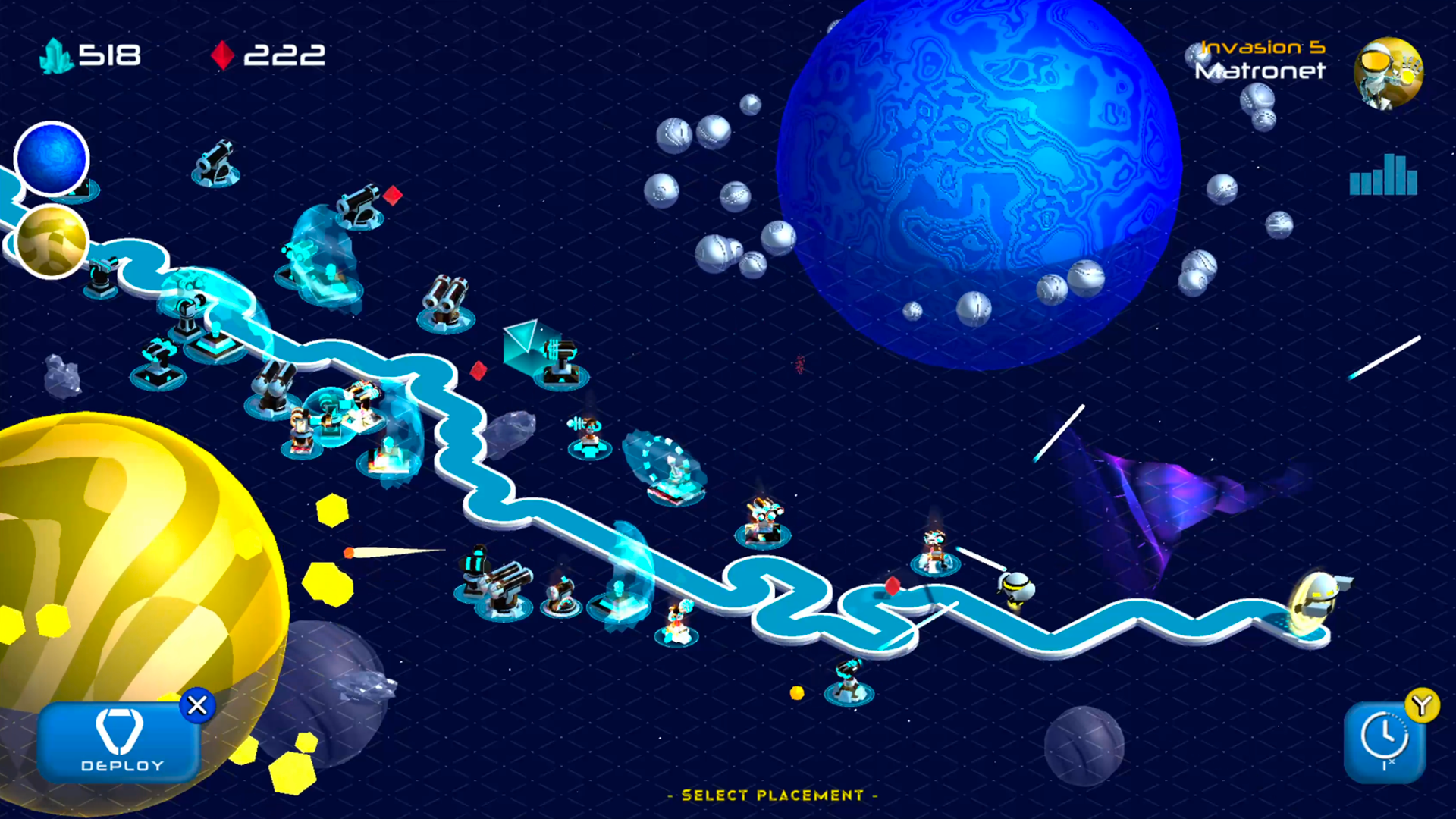 Cosmic Robots counterattack through portals